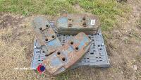 5 old Ford tractor weights - 2