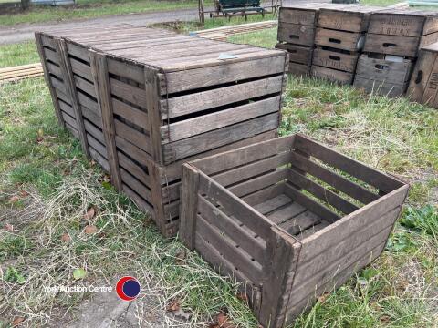 10 x vintage wooden apple boxes