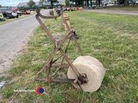 Sandstone on stand, very old - 2