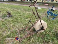 Sandstone on stand, very old - 3