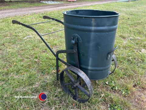 Old water cart as garden planter