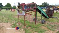 Log processing plant with elavator powered by 4 cyclinder diesel power pack