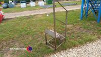 Set of stainless steel steps with handrail, 600 x 550, 3 steps, top step 600mm - 3