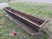 5ft old cast pig trough, used as planter - 3