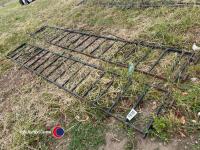 2 Iron wall railings, decorative panels for above brick wall, 2300mm x 350mm