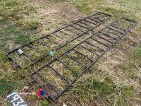 2 Iron wall railings, decorative panels for above brick wall, 2300mm x 350mm - 2