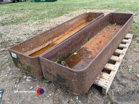 Pair of cast iron toughs - 2