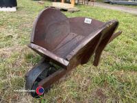 Wooden wheel barrow as planter - 2