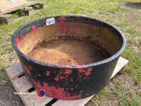 Round cast garden trough
