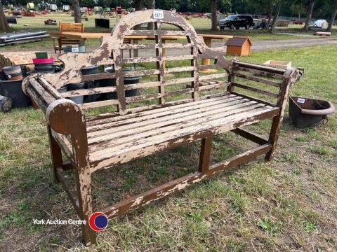 Wooden garden bench