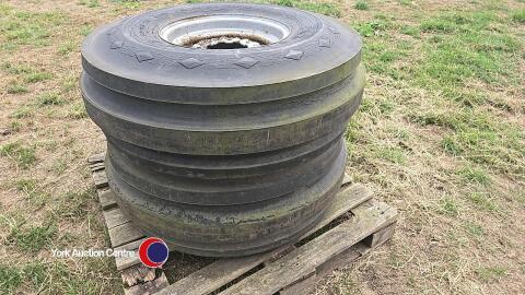 Pair of 14L x 16 wheels and tyres