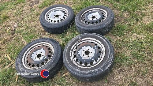 4 wheels and tyres. 205/60R16 good tyres