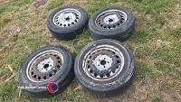 4 wheels and tyres. 205/60R16 good tyres