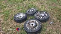4 wheels and tyres. 205/60R16 good tyres - 5