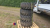 4 x 12-16.5 Alliance SK906 mini loader/skidsteer tyres 80% remaining tread checked and tested ready to fit - 5