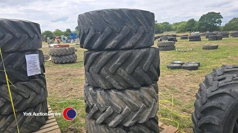 4 x 405/70/20 (16.0 70 20) Starco as dumper loadall/dumper tyres. 80% remaining tread checked and tested ready to fit