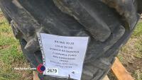 4 x 405/70/20 (16.0 70 20) Starco as dumper loadall/dumper tyres. 80% remaining tread checked and tested ready to fit - 2