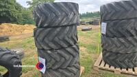 4 x 405/70/20 (16.0 70 20) Starco as dumper loadall/dumper tyres. 80% remaining tread checked and tested ready to fit - 3