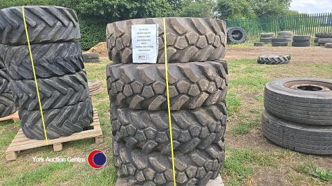 4 x15.5 25 Galaxy Giraffe Loadall tyres 80% remaining tread checked and tested ready to fit