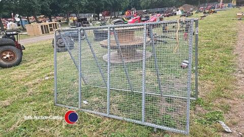 Pair of cage sides, galvanised.