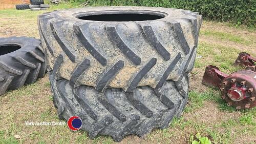 2 x BKT Agrimax 620/70/42 tyres, 50kph speed rating