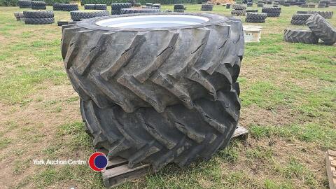 Pair of Trelleborg wheels and tyres, 600/60 x 38