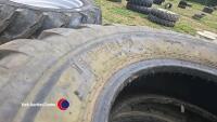 4 x telehandler tyres 15.5- 25 when removed, 2 were tubed - 3