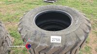 4 x loader tyres 12-16.5 removed from genie lift, 1 was tubed - 2