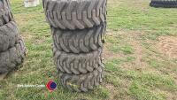 4 x loader tyres 12-16.5 removed from genie lift, 1 was tubed - 4
