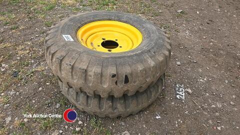 Pair of 5 stud trailer wheels