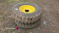 Pair of 5 stud trailer wheels