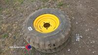 Pair of 5 stud trailer wheels - 2