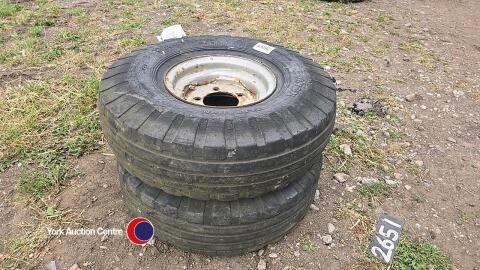 Pair of 5 stud trailer wheels