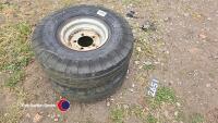 Pair of 5 stud trailer wheels - 2