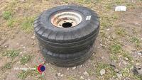 Pair of 5 stud trailer wheels - 4