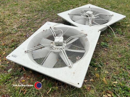 2 x large 60cm fans for livestock ventilation