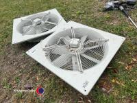 2 x large 60cm fans for livestock ventilation - 2