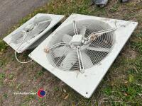 2 x large 60cm fans for livestock ventilation