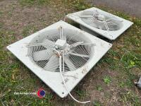 2 x large 60cm fans for livestock ventilation - 2