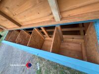 5ft 4in x 4ft x 5ft 7in high poultry house with nest boxes, treated wood and painted, new - 5