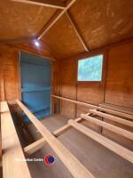 5ft 4in x 4ft x 5ft 7in high poultry house with nest boxes, treated wood and painted, new - 6