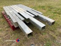 Galvanised metal feed barrier posts - 2