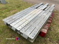 Galvanised metal feed barrier posts - 3