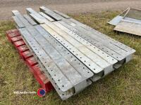 Galvanised metal feed barrier posts - 4