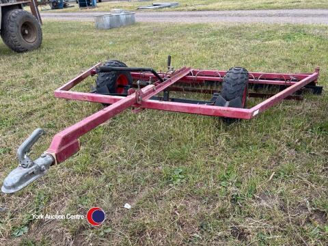 Logic PG250 surface leveller grader or menage grader, 2.5m width - perimeter plough 1.1m wide, adjustable drawbar, depth adjustment, low ground pressure tyres 20 x 7-8, swivel hitch with 50mm ball coupling