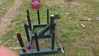Front linkage bale wrap carrier - 3