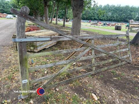 12ft 5 Bar Gate, Old Oak swept