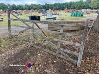 12ft 5 Bar Gate, Old Oak swept - 2