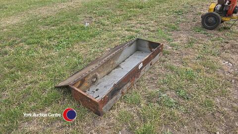 Lockable steel tool / strap box for trailer or truck
