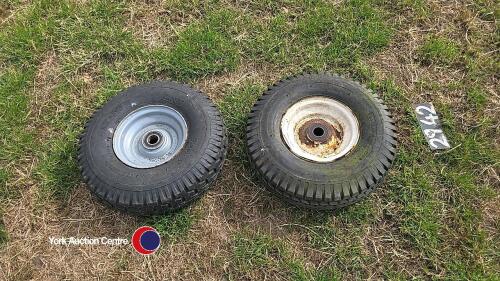 2 x wheels 6.00-9 new tyres